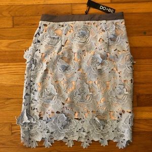Beautiful embroidered mini pencil skirt